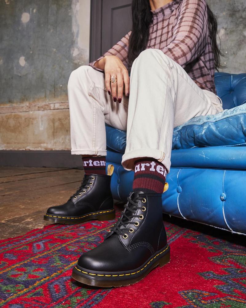 Dr Martens Vegan 101 Felix Enkellaars Dames Zwart | NL 694XYU